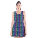 Colorful Lines Scoop Neck Skater Dress View1