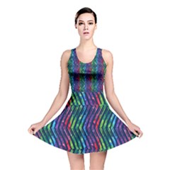 Colorful Lines Reversible Skater Dress by DanaeStudio