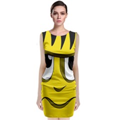 Halloween Frankenstein - Yellow Classic Sleeveless Midi Dress by Valentinaart