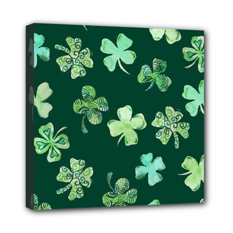 Lucky Shamrocks Mini Canvas 8  x 8 