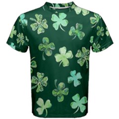 Lucky Shamrocks Men s Cotton Tee by BubbSnugg