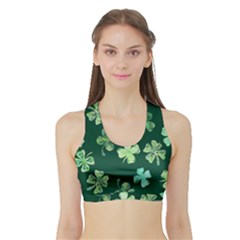 Lucky Shamrocks Sports Bra with Border