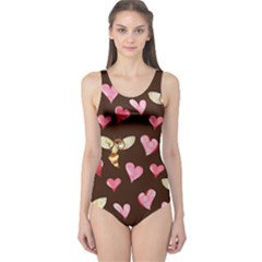 Honey Bee Love Bees One Piece Swimsuit by BubbSnugg