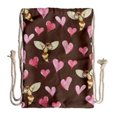 Honey Bee Love Bees Drawstring Bag (large) by BubbSnugg