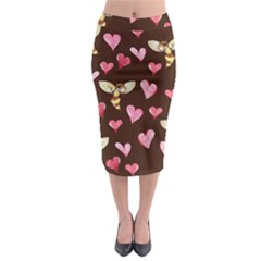 Honey Bee Love Bees Midi Pencil Skirt by BubbSnugg