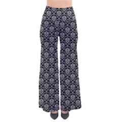 Black And White Damask Palazzo Pants  by tjustleft