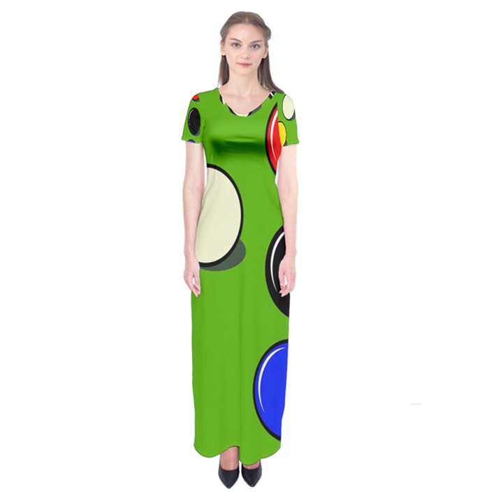 Billiard  Short Sleeve Maxi Dress