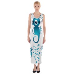 Seahorsesb Fitted Maxi Dress by vanessagf