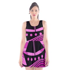 Boat - Magenta Scoop Neck Skater Dress by Valentinaart