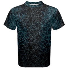 Polygonal And Triangles In Blue Colors  Men s Cotton Tee by vanessagf