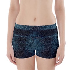 Polygonal And Triangles In Blue Colors  Boyleg Bikini Wrap Bottoms