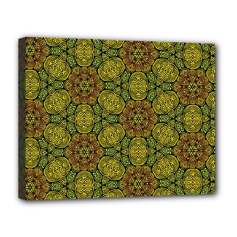 Camo Abstract Shell Pattern Canvas 14  X 11  by TanyaDraws