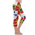 Flag Map of Portugal Capri Yoga Leggings View3