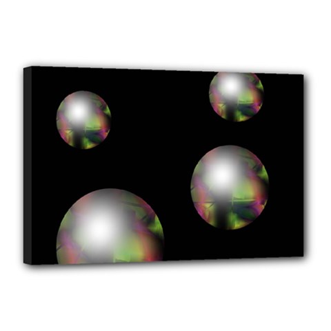 Silver Pearls Canvas 18  X 12  by Valentinaart