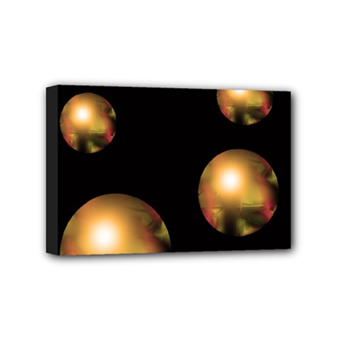 Golden Pearls Mini Canvas 6  X 4  by Valentinaart