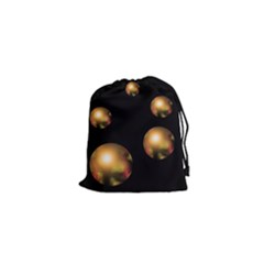 Golden Pearls Drawstring Pouches (xs)  by Valentinaart