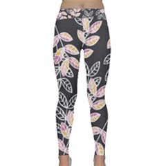 Winter Foliage Yoga Leggings  by DanaeStudio