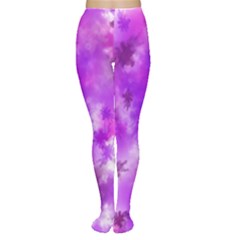 Purple Splatter Pattern Women s Tights by traceyleeartdesigns