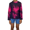 Pink Flame Fractal Pattern Kid s Long Sleeve Swimwear View1