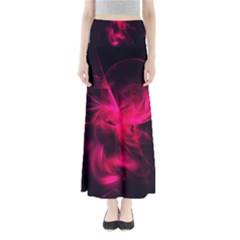 Pink Flame Fractal Pattern Maxi Skirts by traceyleeartdesigns