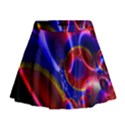 Pink Blue And Red Globe Mini Flare Skirt View1