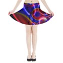 Pink Blue And Red Globe Mini Flare Skirt View3