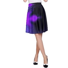 Purple And Blue Lake Fractal A-line Skirt