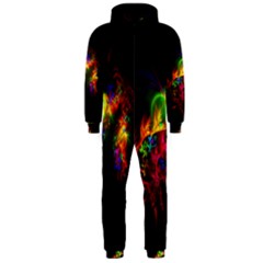 Bright Multi Coloured Fractal Pattern Hooded Jumpsuit (men)  by traceyleeartdesigns