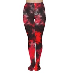 Black And Red Pattern Women s Tights by traceyleeartdesigns