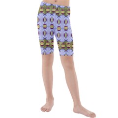 Soul Flower Kid s Mid Length Swim Shorts by pepitasart