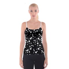 Black And White Starry Pattern Spaghetti Strap Top