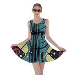 Playful Guitar Skater Dress by Valentinaart