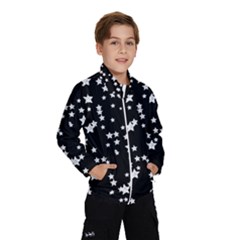 Black And White Starry Pattern Wind Breaker (kids) by DanaeStudio