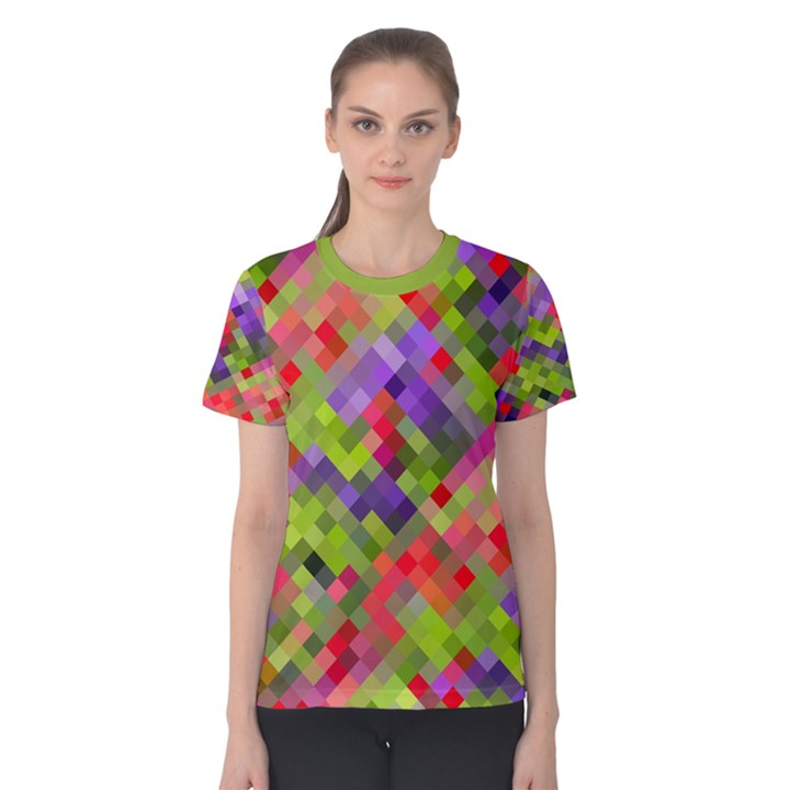 Colorful Mosaic Women s Cotton Tee
