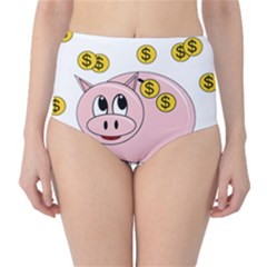 Piggy Bank  High-waist Bikini Bottoms