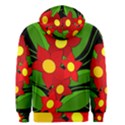 Red flowers Men s Zipper Hoodie View2