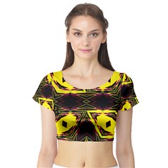 Gtgtj67uj Short Sleeve Crop Top (Tight Fit)