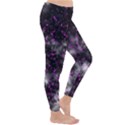 Black, Pink And Purple Splatter Pattern Winter Leggings  View3