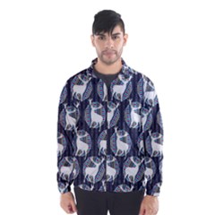 Geometric Deer Retro Pattern Wind Breaker (men) by DanaeStudio