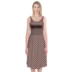 Modern Geometry Midi Sleeveless Dress