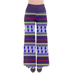 Colorful Retro Geometric Pattern Women s Chic Palazzo Pants  by DanaeStudio