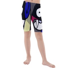 Monster Kid s Mid Length Swim Shorts by Valentinaart