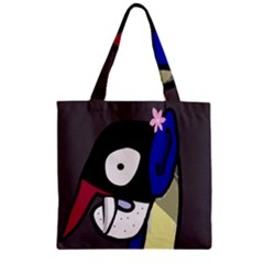 Monster Zipper Grocery Tote Bag by Valentinaart