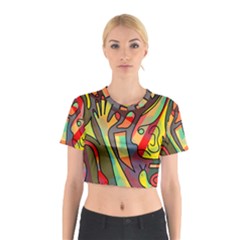 Colorful Dream Cotton Crop Top by Valentinaart