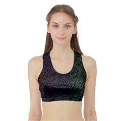 Colorful Elegant Pattern Sports Bra With Border by Valentinaart