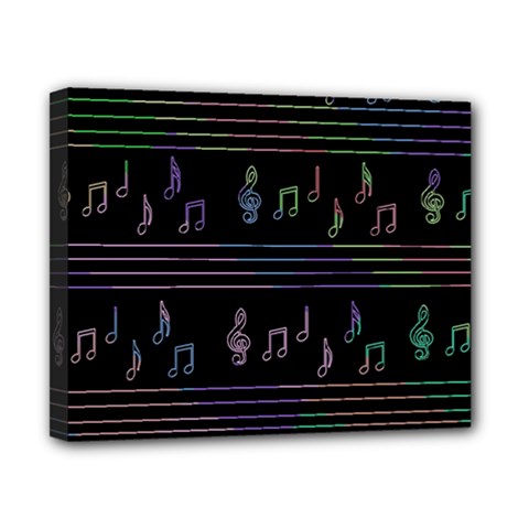 Music Pattern Canvas 10  X 8  by Valentinaart