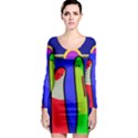 Colorful snakes Long Sleeve Bodycon Dress View1