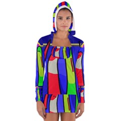 Colorful snakes Women s Long Sleeve Hooded T-shirt