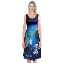 Ocean Midi Sleeveless Dress by flowerland