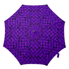 Purple Wavey Squiggles Hook Handle Umbrellas (large) by BrightVibesDesign